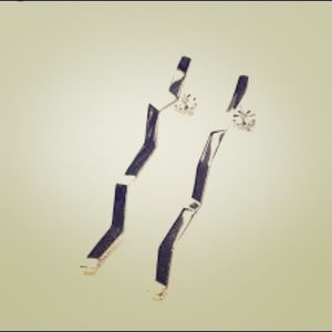 SOLD* Frank Gehry fold drop earrings